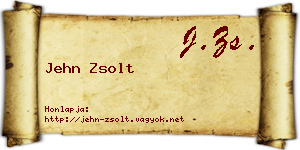 Jehn Zsolt névjegykártya