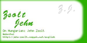 zsolt jehn business card